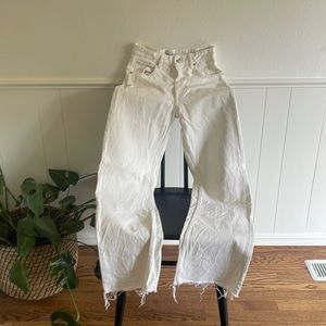Zara High Rise White Denim